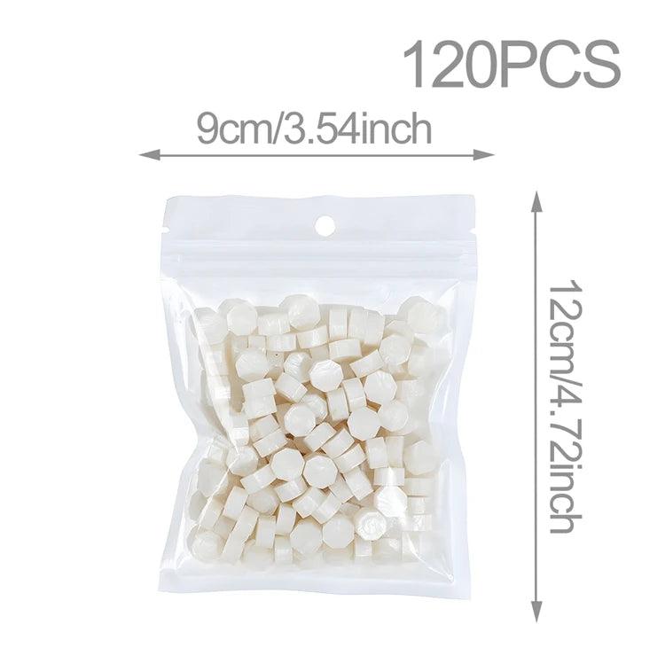120pcs Wax for Candle Make White Beeswax Pellets Cosmetic Soy Wax Pastilles for DIY Natural Soybean Wax Making Crafts