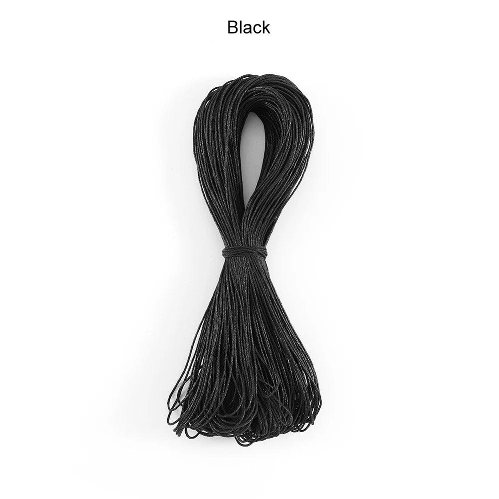 65m/Lot Waxed Cotton String Beading Cord Rope 1mm For Bracelet And Necklace Jewelry Making Weaving Supplies Accessories