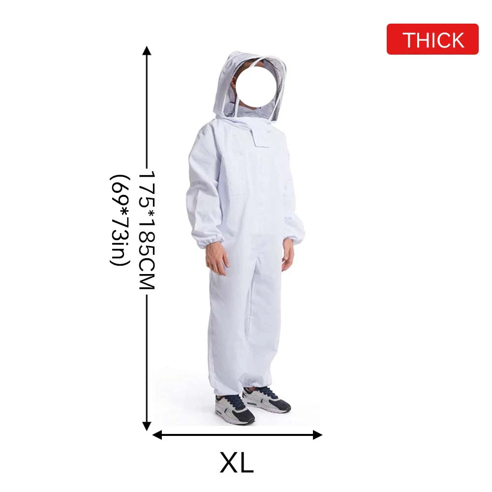 Full Body Beekeeping Clothing Professional Beekeepers Bee Protection Beekeeping Suit Safty Veil Hat Dress All Body Equipment