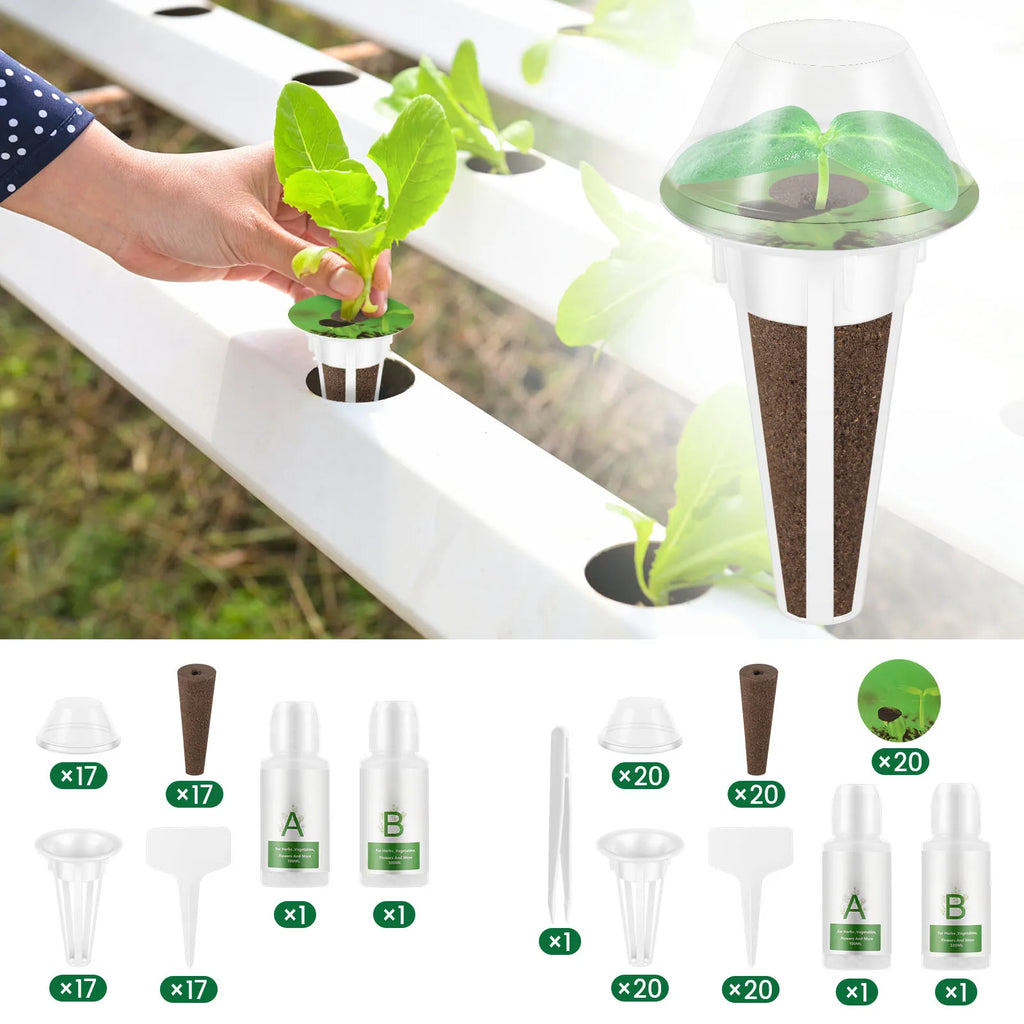 Hydroponic Pods Kit Plastic Seed Pod Kit Good Water Retention Hydroponic Growing Kit Promotes Growth Seed Starter Pods Kit