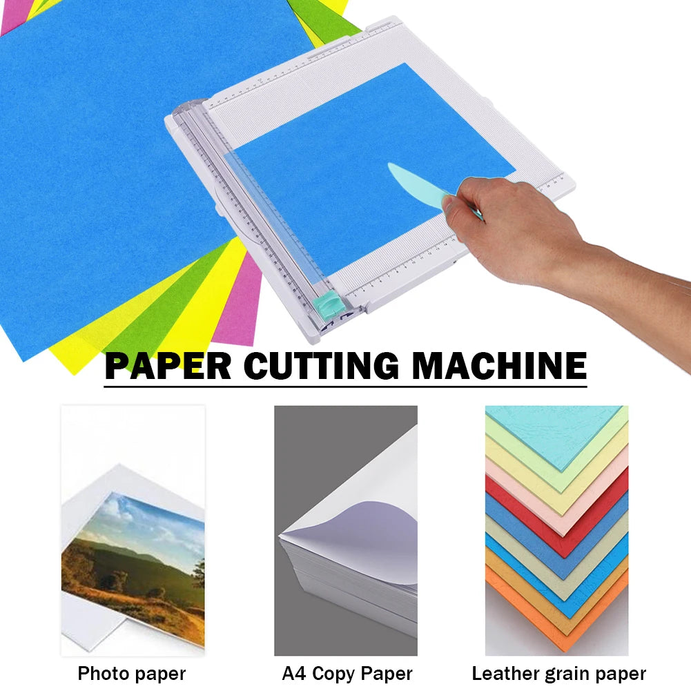 Photo Scrapbook Cutting Machine Anti Slip Base Paper Trimmer Space Saving Detachable Scoreboard DIY Invitation Letter Envelope