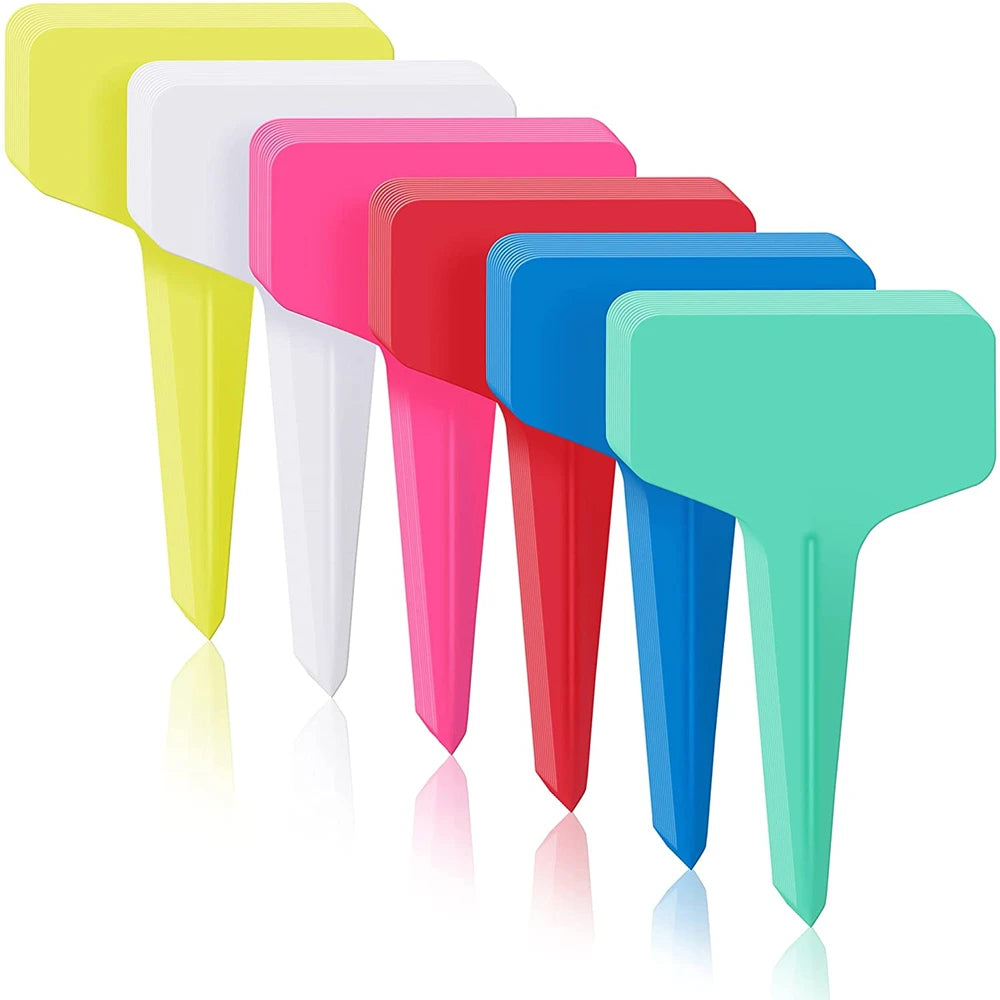 10CM Plant Labels With Pen T-Shape 30Pcs Plastic Waterproof Nursery Garden Labels for Plants Markers Garden Tools for Seedling
