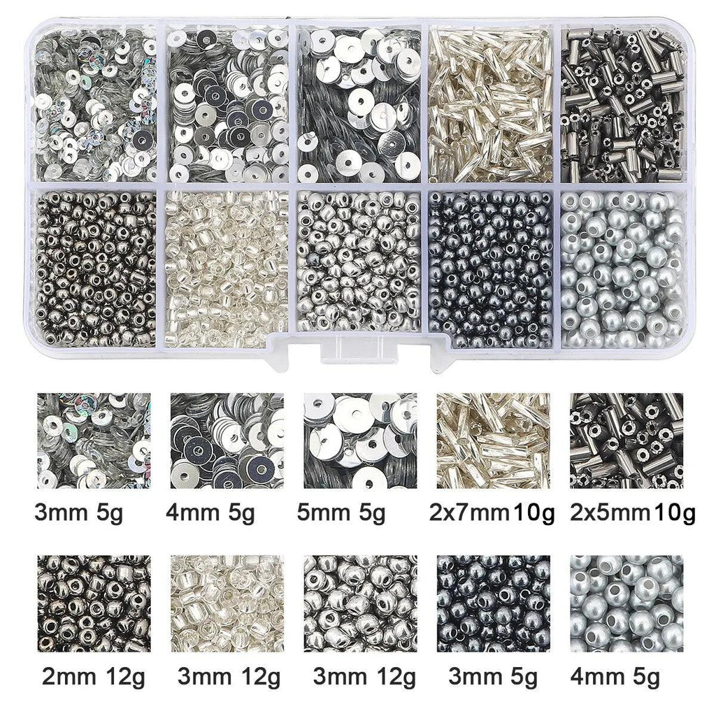 120g/box Multi-color Rice Pearl Sequins Imitation Pearl Material Bag Handmade DIY Making Beaded Bracelet Necklace Accessories