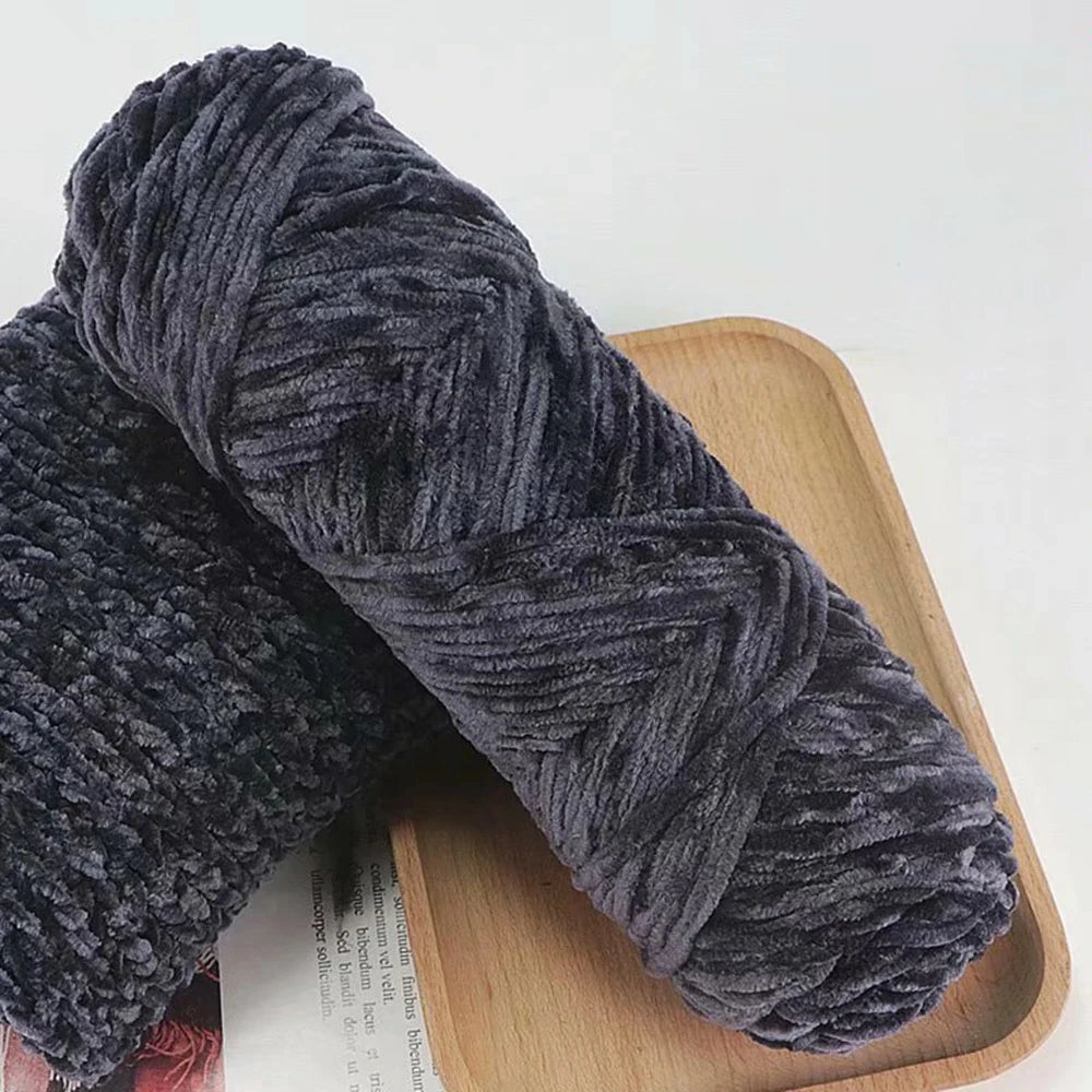 Chenille Soft Velvet Yarn 95g Blended Knitting Wool for Handmade Scarf Coat Baby Blanket and Hat