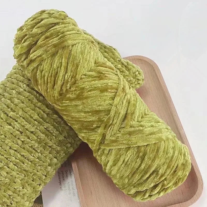 DIY Soft Chenille Yarn for Knitting and Crochet 100g 130M Polyester Velvet Amigurumi Dolphin Baby Plush
