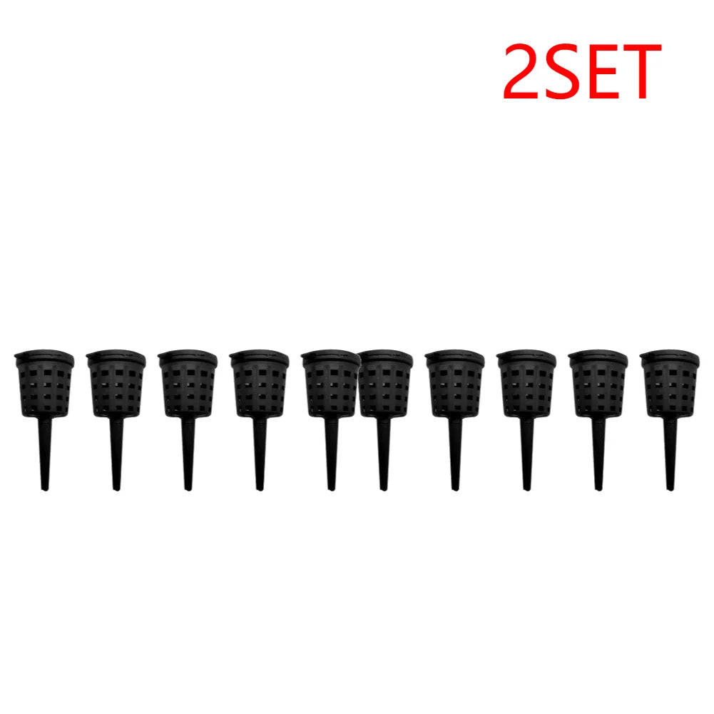 10-60PCS Portable Fertilizer Box Automatic Planting Cover Basket Box Plastic Plant Bug Nursery Pots With Lid Bonsai Tool