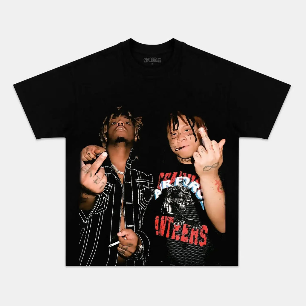 American Street Hip Hop T Shirt Juice Wrld Trippie Redd Short Sleeve Oversized Y2K Tee Men Women Crew Neck Unisex Tops