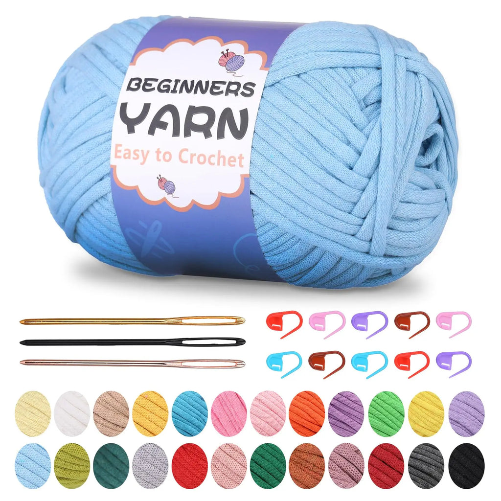Fenrry 200g Crochet Yarn for Beginners with Stitch Markers