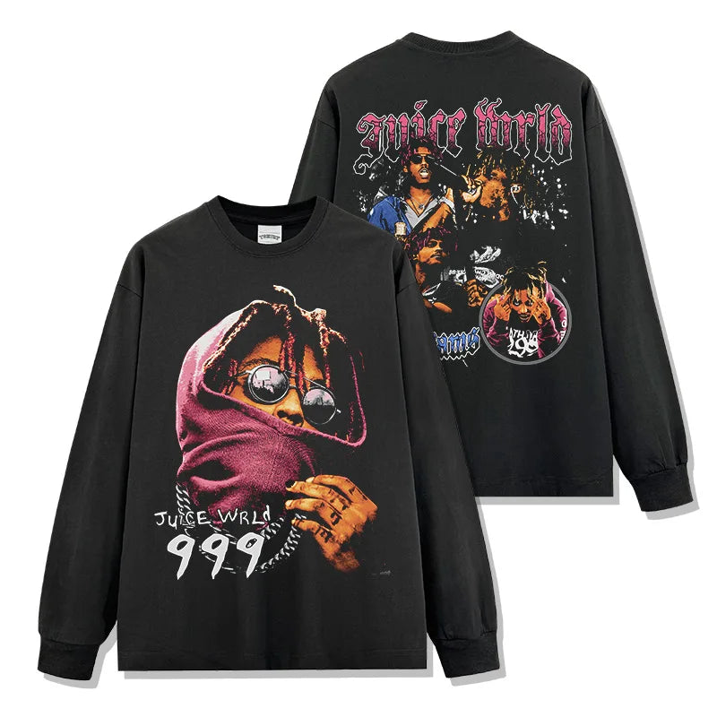 Rapper Juice Wrld 999 Short T Shirt Men's Women's Letter Printed Tshirts Y2k Casual Fashion Sportswear Summer Clothing