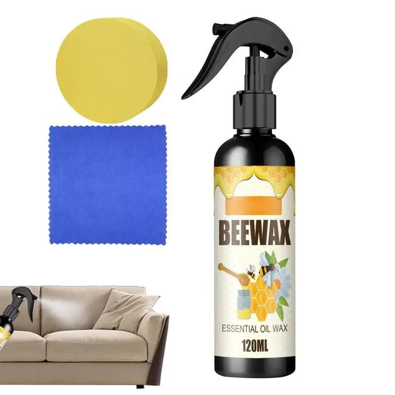 120ml Beeswax Furniture Polish  All-Purpose Beeswax Wood Cleaner Spray for Household Furniture Protection Polishing Cabinets - Winord