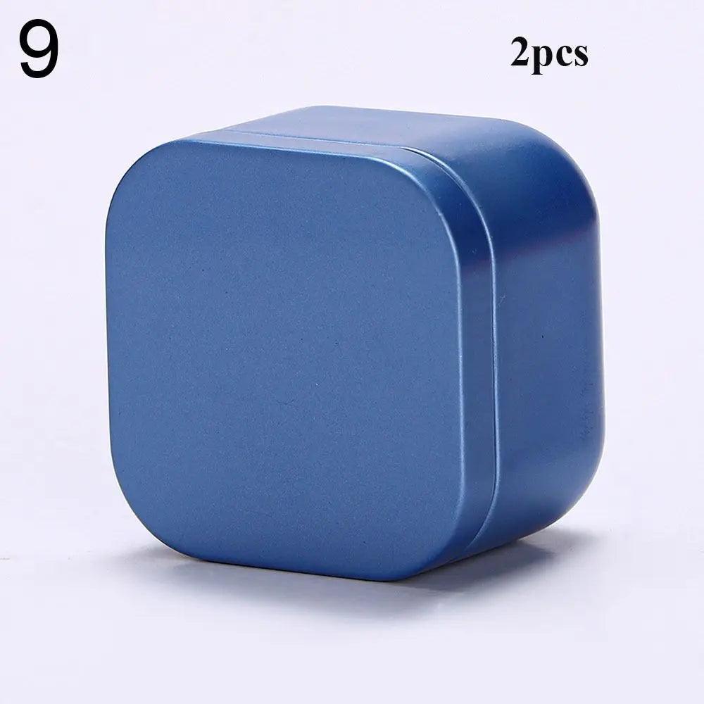 Portable Aluminum Tin Square Shape Jar Cosmetic Container Refillable Bottles Tea Cans Metal Box Candle Jars Candy Packaging Box - Winord