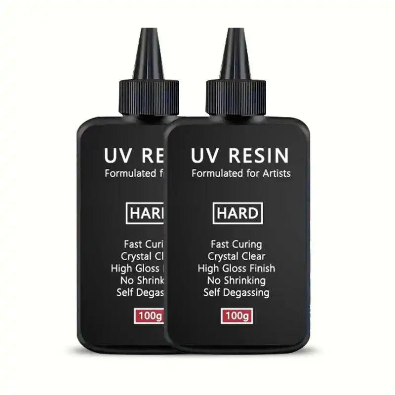 Crystal Clear Hard UV Resin Upgraded Formula Ultraviolet Fast Curing Resin for Jewelry Making, Hard Transparent Solar Cure Resin