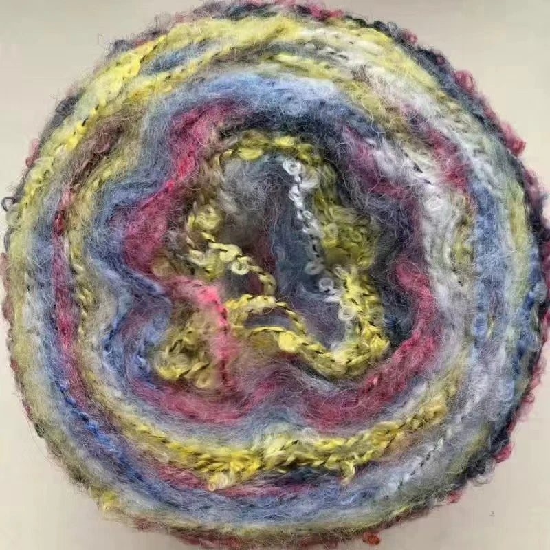 Gradient Mohair Wool Blend Yarn 50g Chunky Fluffy Crochet