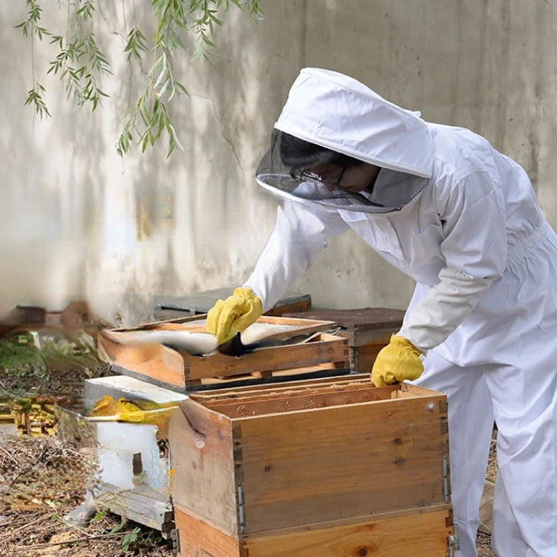 Full Body Beekeeping Clothing Professional Beekeepers Bee Protection Beekeeping Suit Safty Veil Hat Dress All Body Equipment