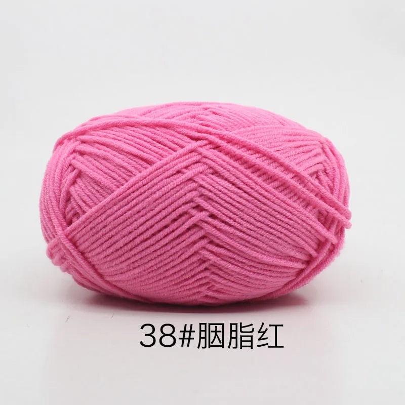4ply Milk Cotton Knitting Yarn Set for Crochet Crafts and DIY Projects