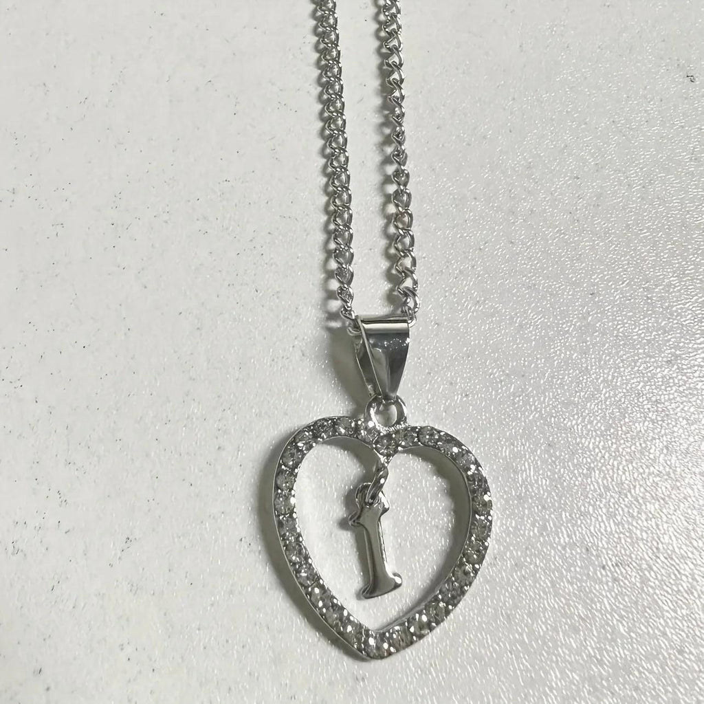Bohemian Style Heart-shaped Letter Pendant Necklace, Wedding Party Gift For Men And Women,Delicate Gift for Men And Women