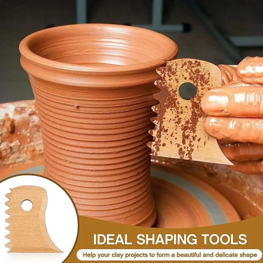 7pcs Big Size Pottery Foot Shaper Tools Pottery Trimming Tools Pottery Profile Rib Bundle Foot Shaper for Pottery Ceramics