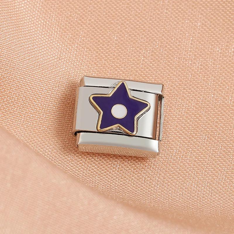 Fashion Eye Star Cute Animals Star Fish Spider Poker Queens Friendship Charm Italian Link Fit 9mm Bracelet Making DIY Jewelry