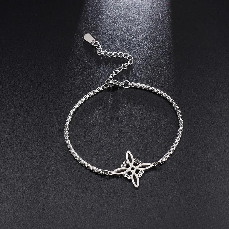 Trendy Witchcraft Witch Knot Necklace Celtic Irish Protection Knot Pendant Men Women Trending Amulets Jewelry Gifts