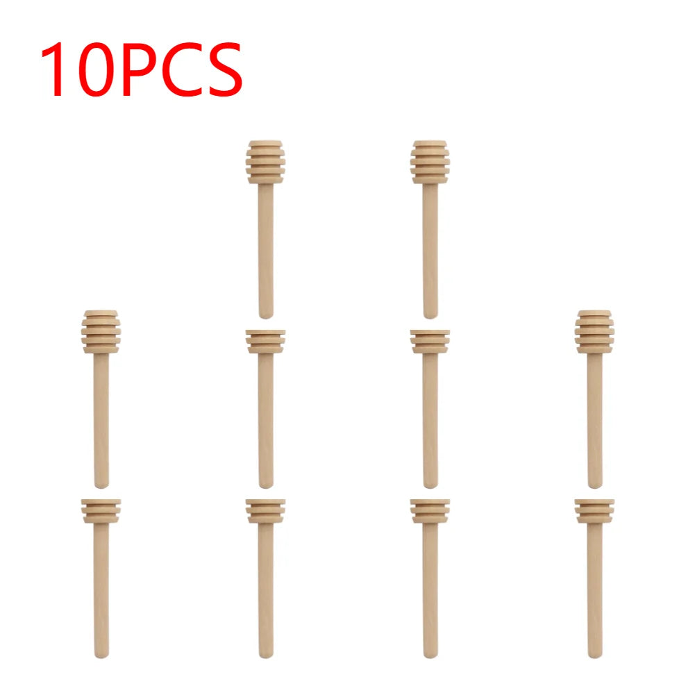 1-20pcs Wooden Honey Dipper Stick Honey Stirrers Long Handle Honey Spoon Dispense Drizzle Honey Wedding Party Favors for Honey