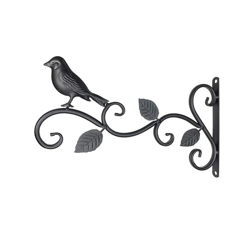 Hanging Plant Bracket Wall Mounted Metal Plant Hanger Decorative Hanger Hook for Hanging Bird Feeders Flower Pot Basket