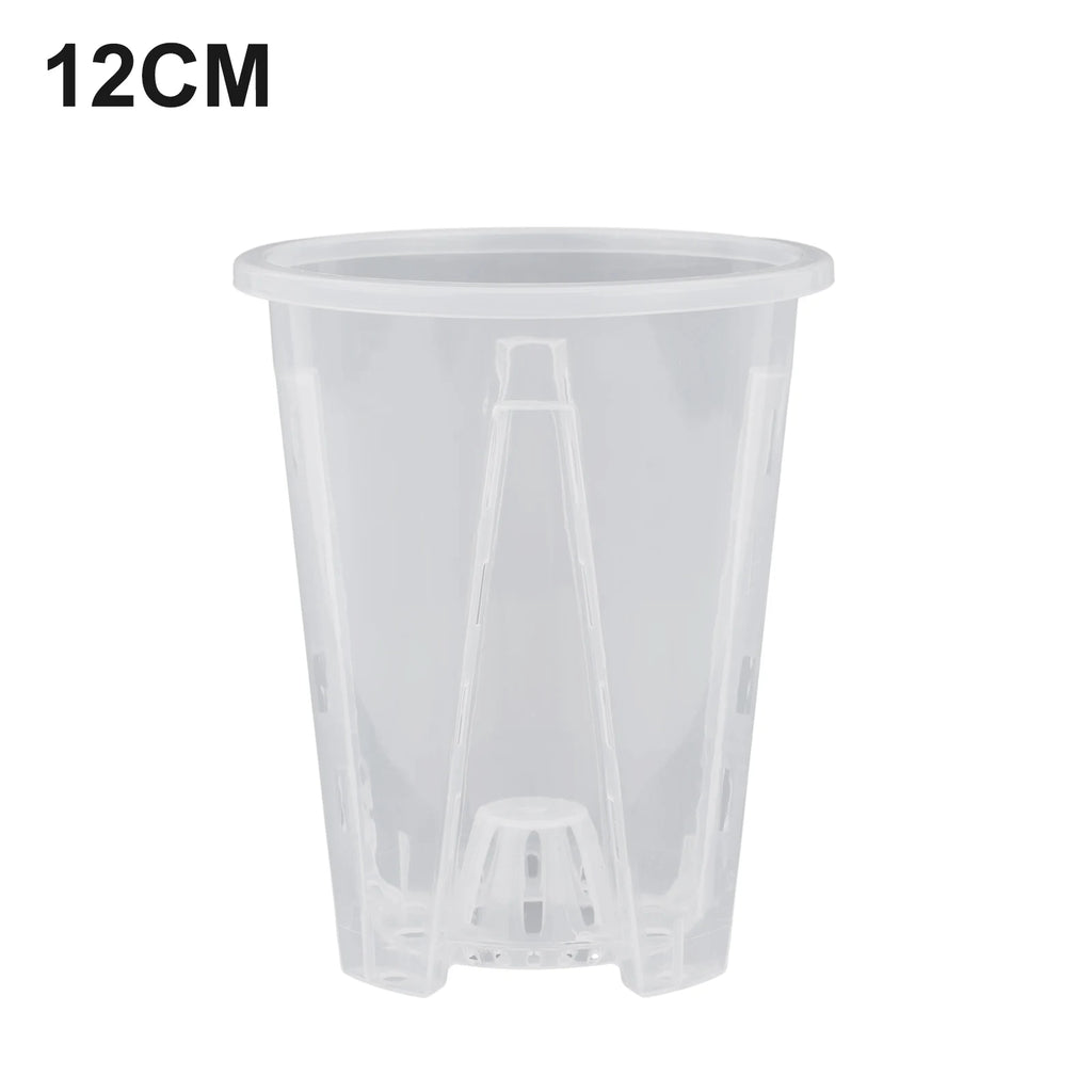 Root Control Clear Plastic Orchid Pots With Holes Transparent Flower Pot For Phalaenopsis Orchid Cattleya Planting With Stomata