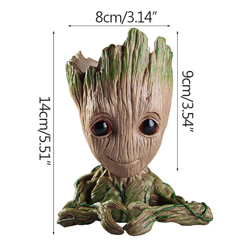 Groot Flower Pot Groot Flower Home Decoration Vases Multifunction Ornaments Arrangement Action Character Figurine Pen Holder
