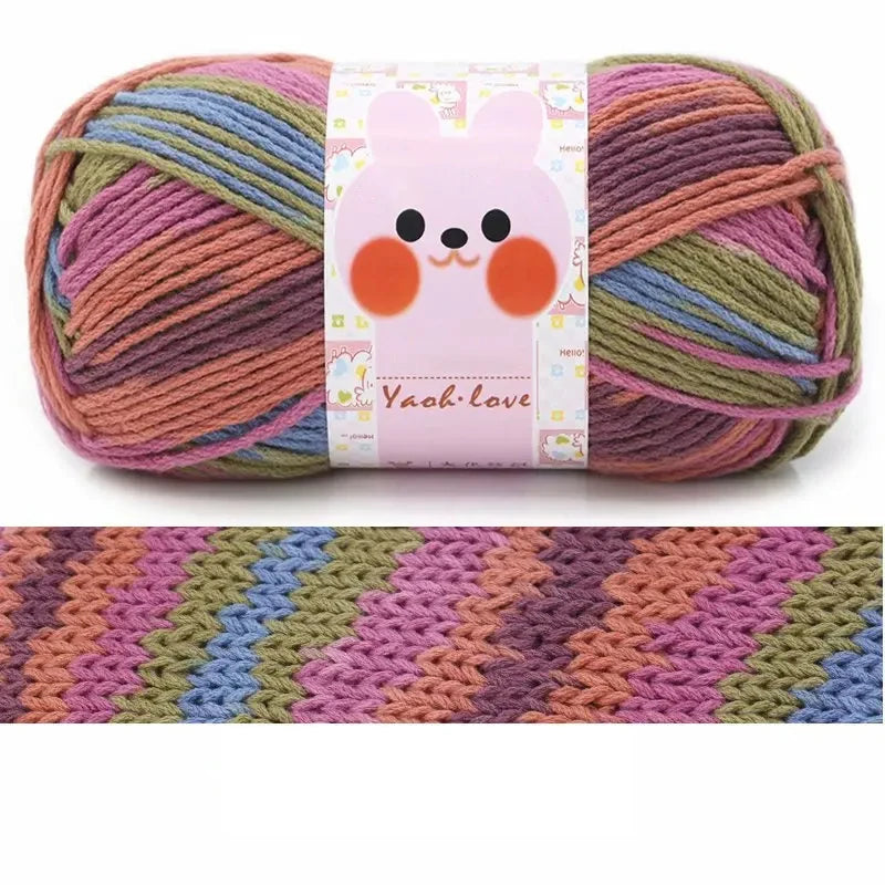 Milk Cotton Thick Yarn 170M Roll 100G For Hand Knitting