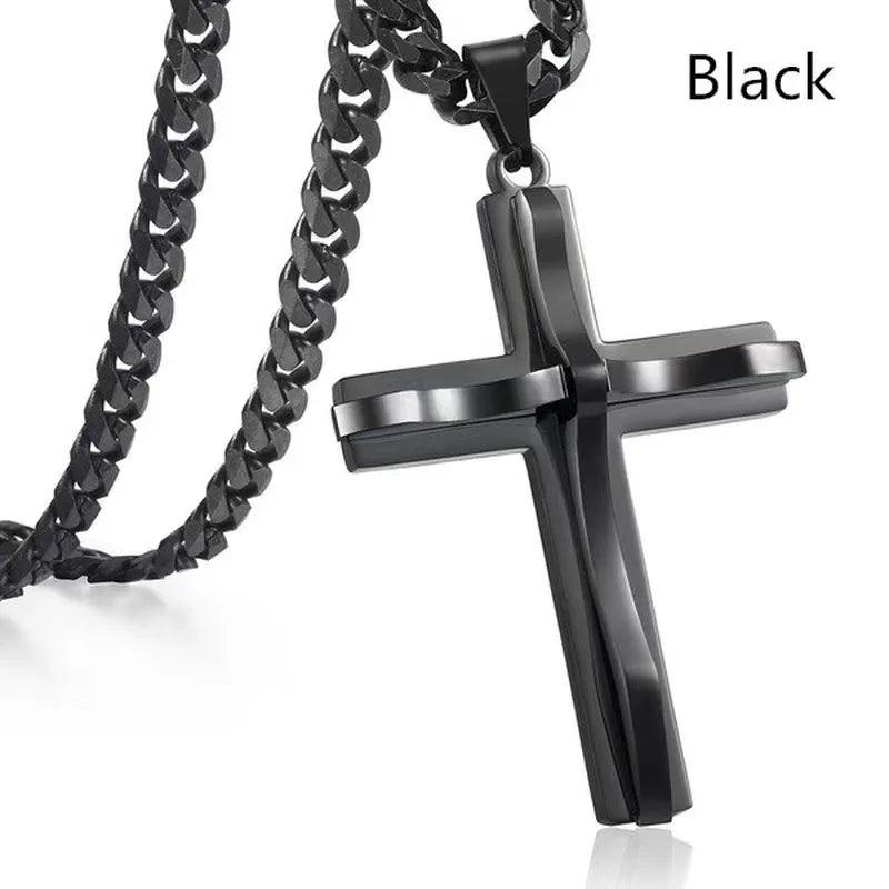 1 Elegant High-end Alloy Cross Dragon Shaped Pendant for MEN'S FASHION Necklace, Vacation, Travel Party, Personalized Design