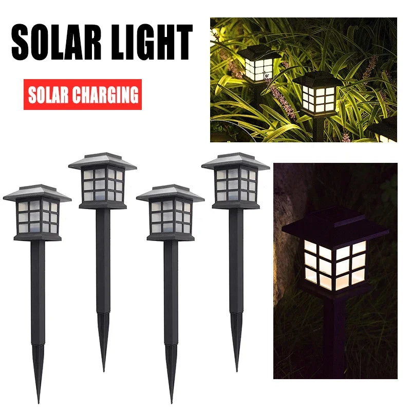 Outdoor Solar Lights Garden Lights Solar Powered Lamp Lantern Waterproof Landscape Lighting Pathway Yard Lawn Garden Decoration
