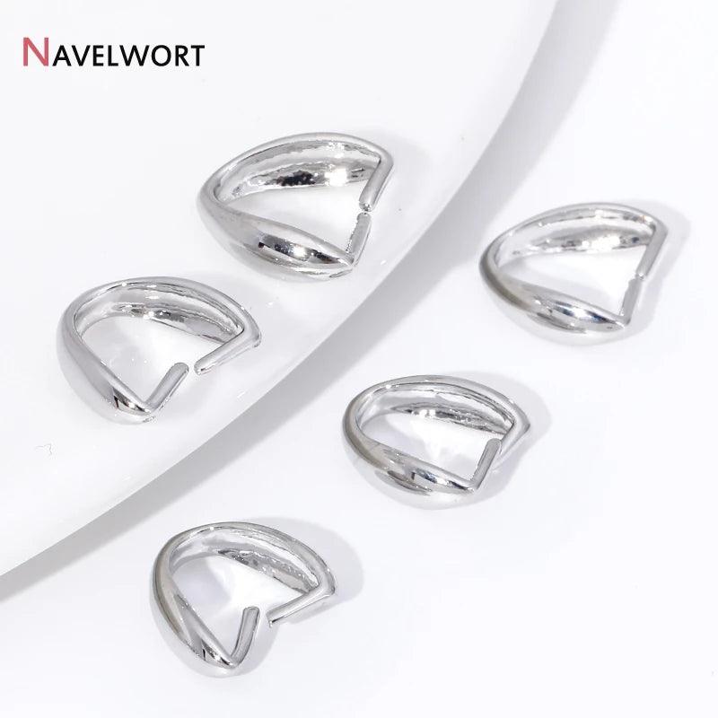 Rhodium Plated Smooth Pinch Pendant Bail,Jewelry Making Supplies,Pendant Bail Connnector Supplies For Necklace Making Findings