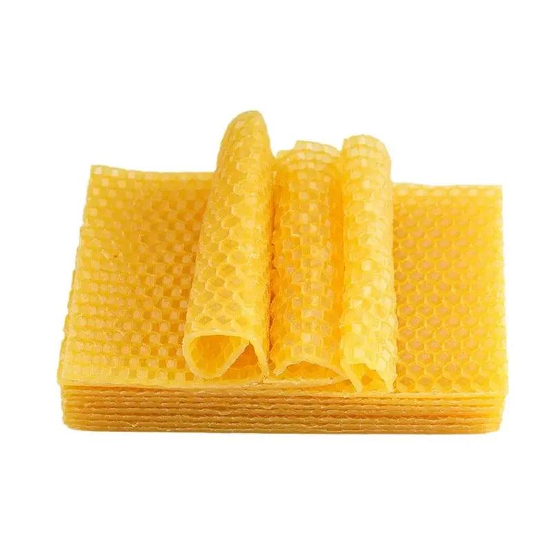 10Pcs Beekeeping Tools Beeswax Sheets Candle Making Craft DIY Kits Honey Candles Maker Full Bees Wax Honeycomb Beekeeping Sheets