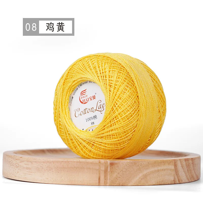 100% Cotton Mercerized Crochet Yarn 45g for Knitting and Embroidery Projects