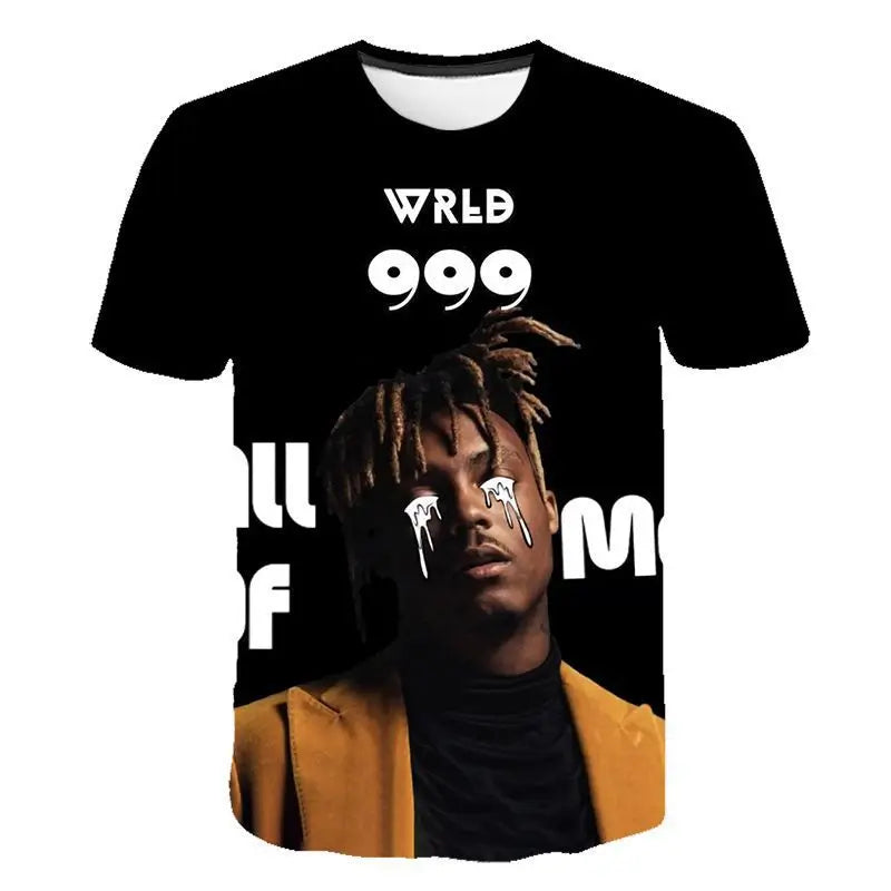Rapper Juice Wrld 999 Short T Shirt Men's Women's Letter Printed Tshirts Y2k Casual Fashion Sportswear Summer Clothing