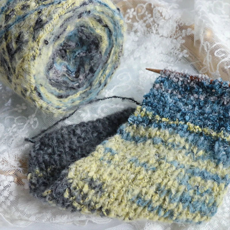 Gradient Mohair Wool Blend Yarn 50g Chunky Fluffy Crochet