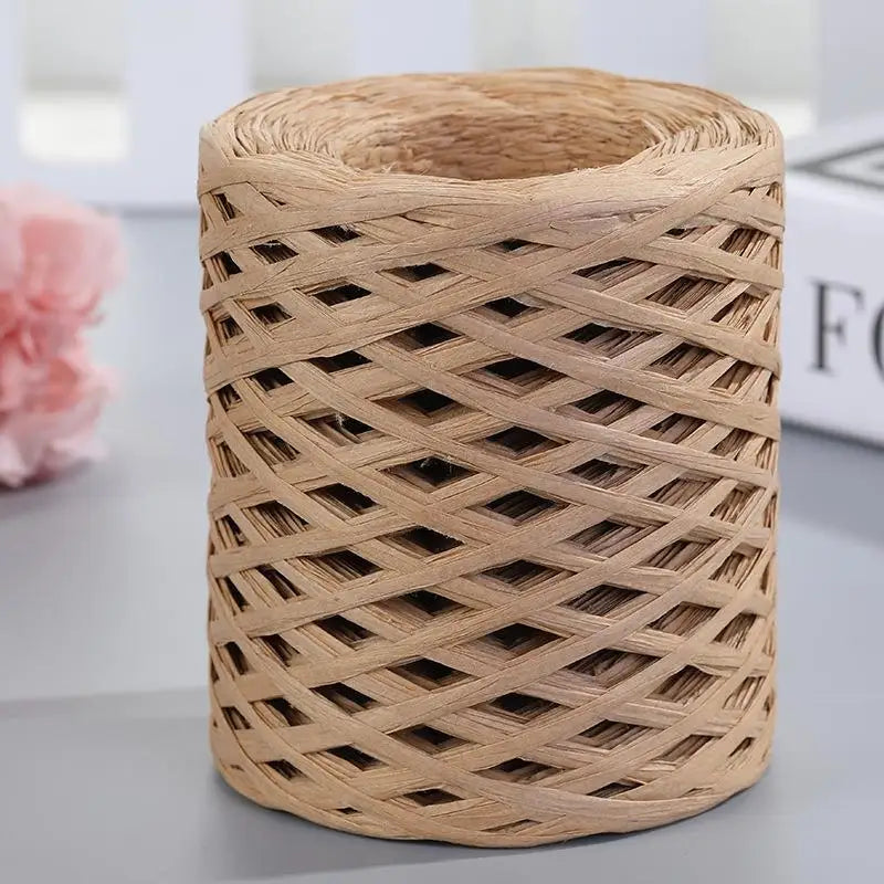 Natural Raffia Straw Yarn For Knitting Crochet Sunhat Bag