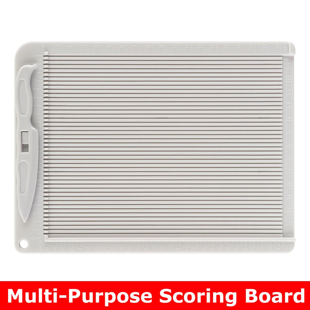 6.4*8.5inch Multi-Purpose Scoring Board Envelope Maker for Adding Embossed Lines Measuring Tool Craft DIY Mat Paper Cutter 2023