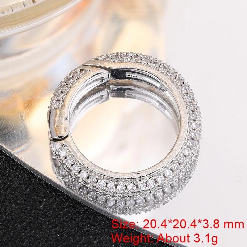 Juya Handmade Creative 18K Gold Plated Brass Screw Locks Carabiner Clasps Accessories For DIY Mesh Chains Pendant Jewelry Making