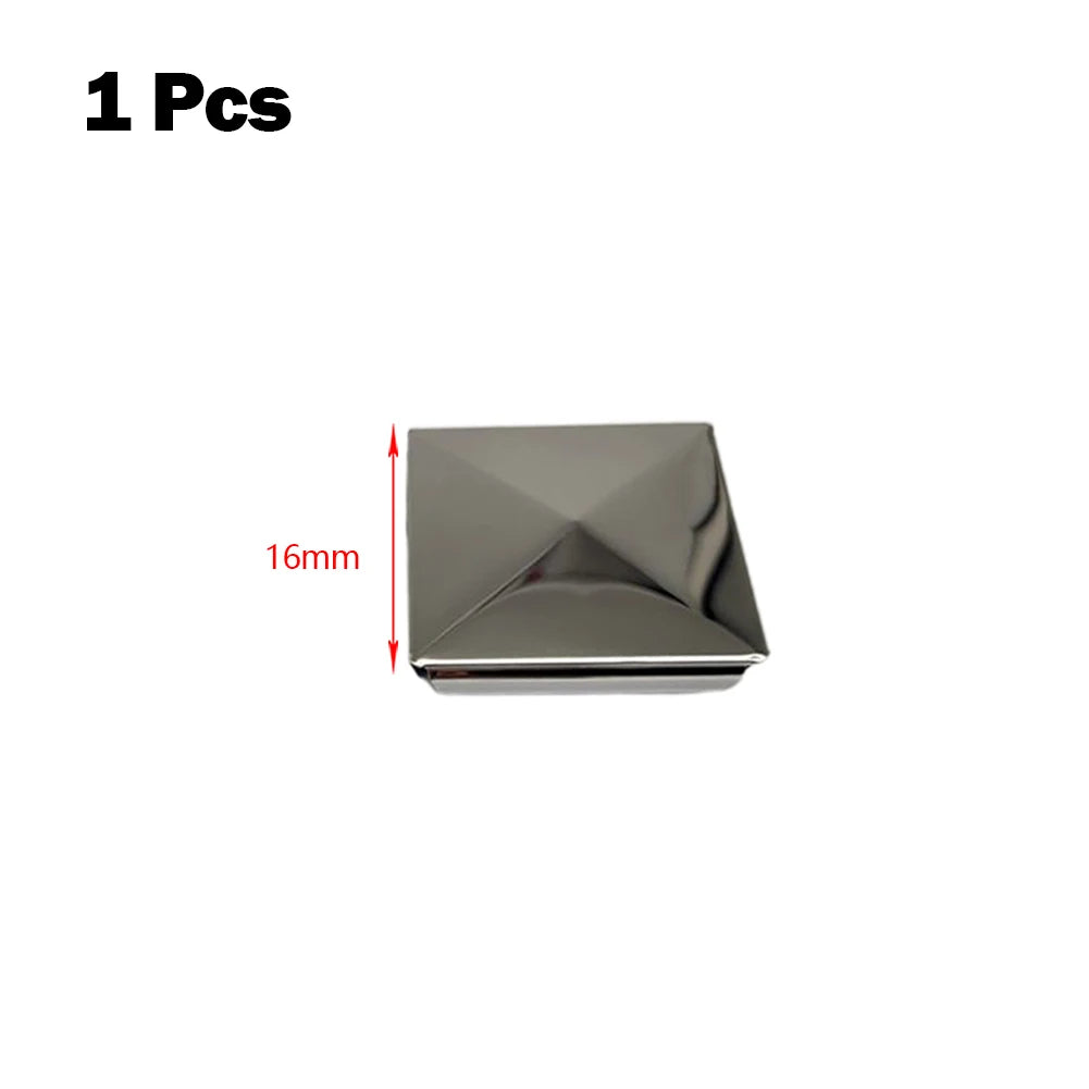1/10Pcs Column Cap Hat Square Post Cap Stainless Steel To Steel Galvanized Cover Pyramid Shape Cap Home Garden Decoration