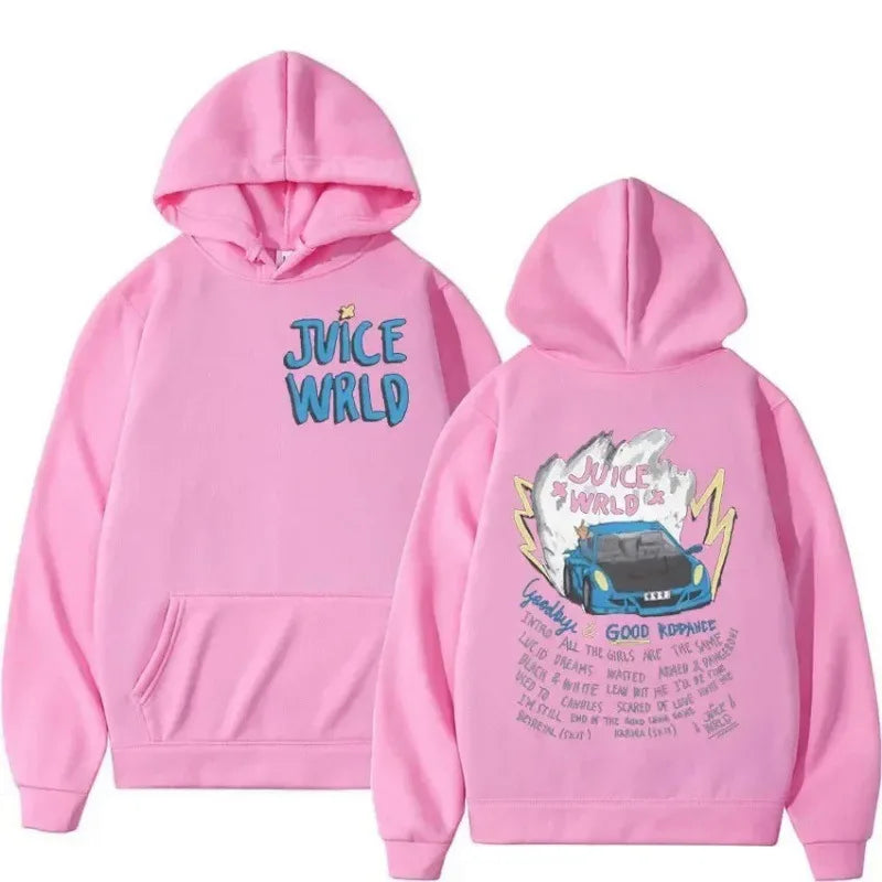 Juice WRLD Hoodies Men Women Hooded Sweatshirts Fashion Hip Hop Casual Pullovers Autumn Boys Girls Black Streetwear Juicewrld