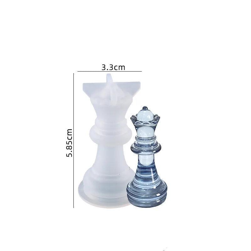 DIY Crystal Epoxy Resin Mold 3D Chess Piece Silicone Mould For Resin