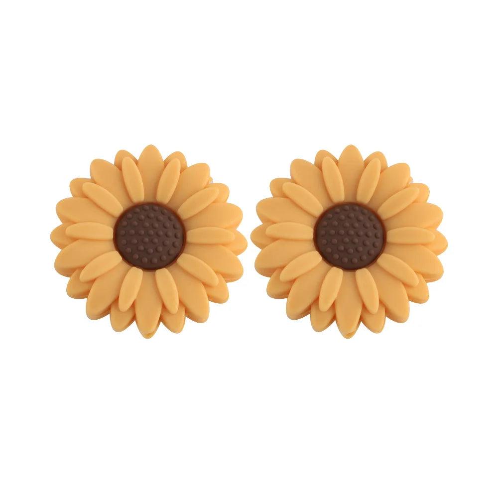 10Pcs 20/30mm Daisy Focal Beads Flower Silicone Bead Uesd For Beaded Pen Keychain Bracelet DIY Jewelry Handmade Accessories