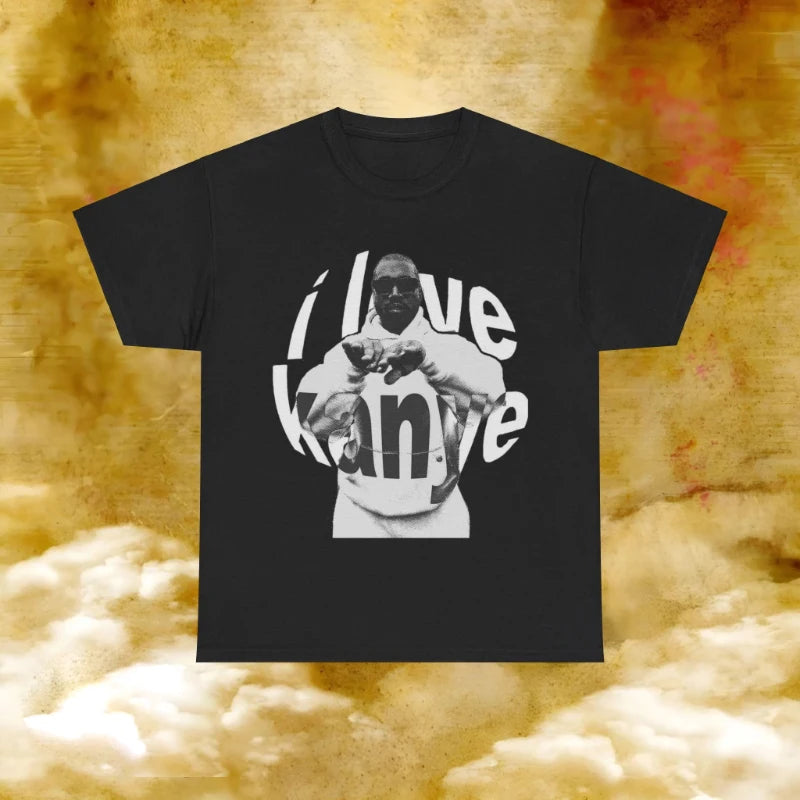 Kenye Cotton T-Shirt Unisex Hip Hop Graphic Tee Summer Round Neck Short Sleeve Big Size S-4XL