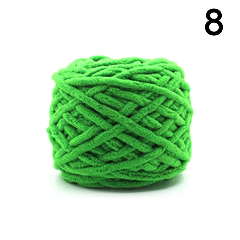 100g Chenille Knitting Chunky Yarn Soft Thick Ice Strip Line Hand Crochet Weaving Scarf Blanket Thread