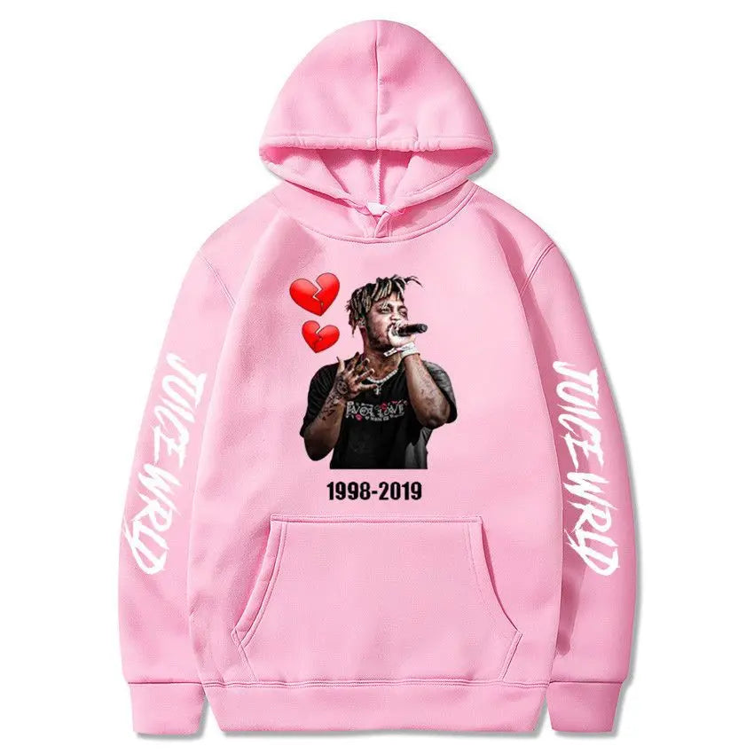 Rapper Juice Wrld 999 Letter Printed Hoodie Y2k Women's Casual Fashion Sportswear Autumn/Winter Hoodie Men's Women's Clothing