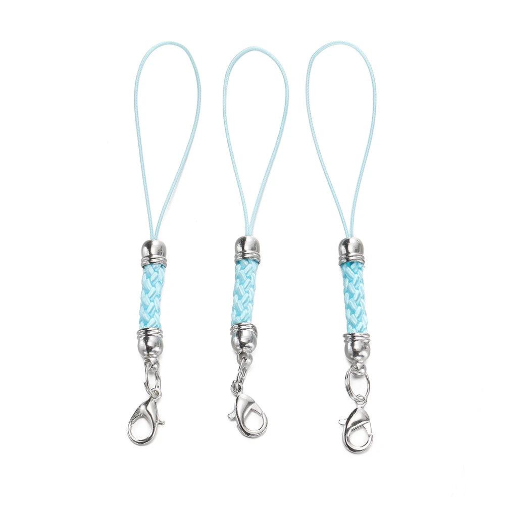 10/20pcs Keychain Rope with Lobster Clasp Jump Rings Lanyard Lariat Strap Cord For DIY Keyring Pendant Jewelry Making Supplies