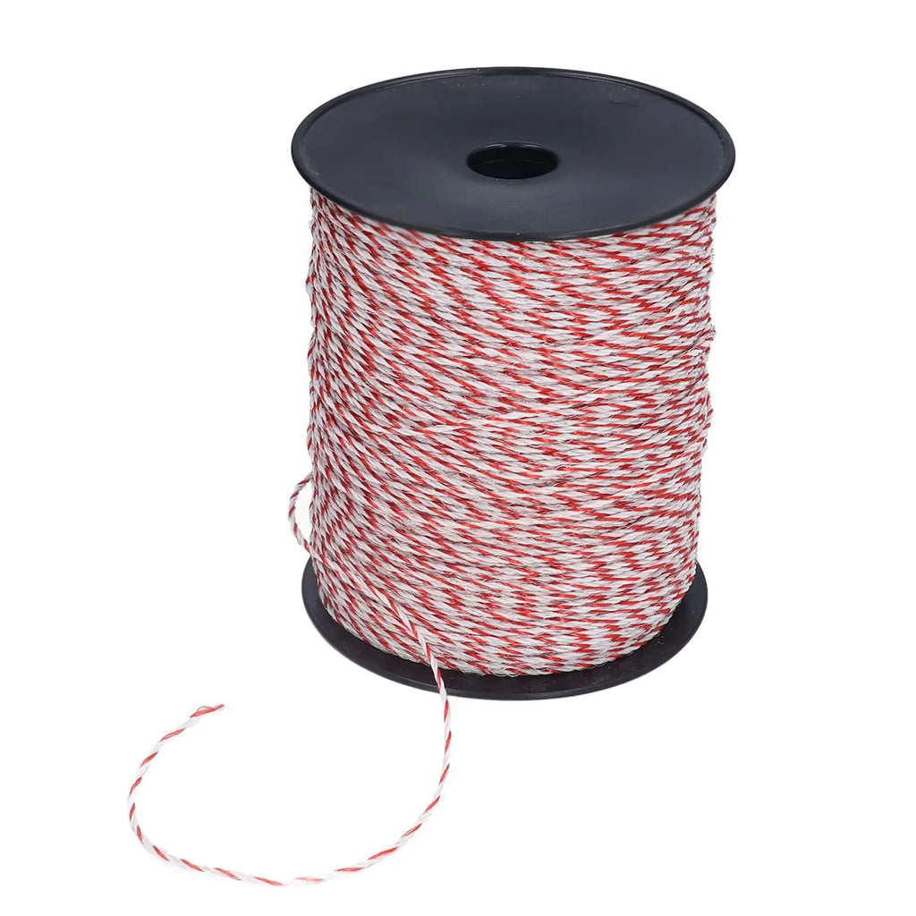 200/500M Roll Electric Fence Rope Polywire with Steel Poly Rope for Horse Animal Fencing Ultra Low Resistance Wire and Accessory