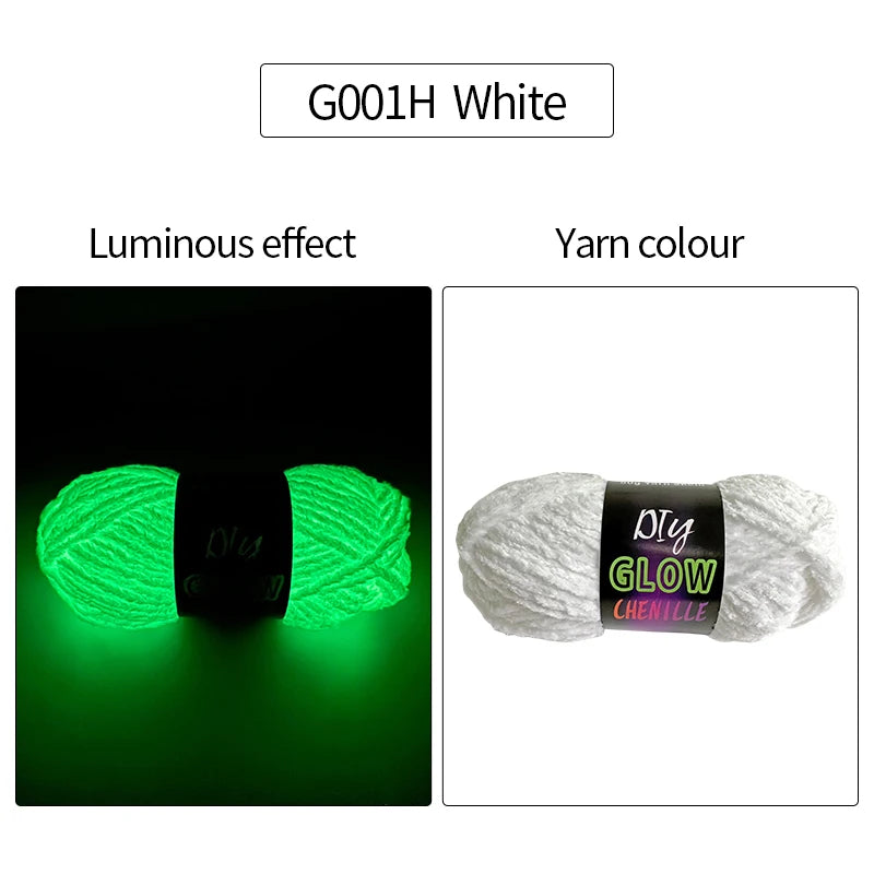 Chenille Velvet Glowing Yarn 50g Sunlit Crochet Knitting