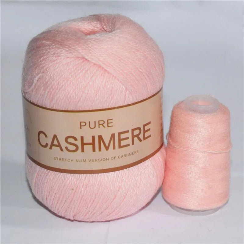 Pure Mongolian Cashmere Yarn for Crocheting 3-Ply Worsted Warm Soft Weaving Fuzzy Knitting Thread Pack of 5