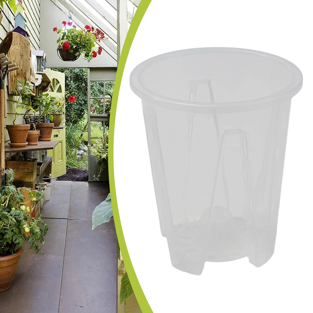 Root Control Clear Plastic Orchid Pots With Holes Transparent Flower Pot For Phalaenopsis Orchid Cattleya Planting With Stomata